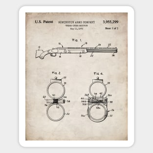 Remington Shotgun Patent - Police Officer Law Enforcement Art - Antique Sticker